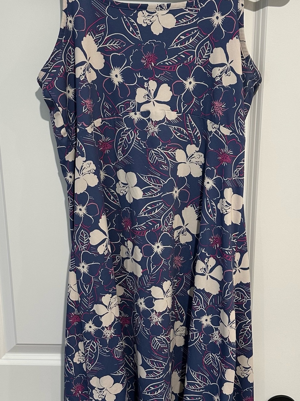 Columbia PFG Freezer Dress Blue Floral Sleeveless Dress